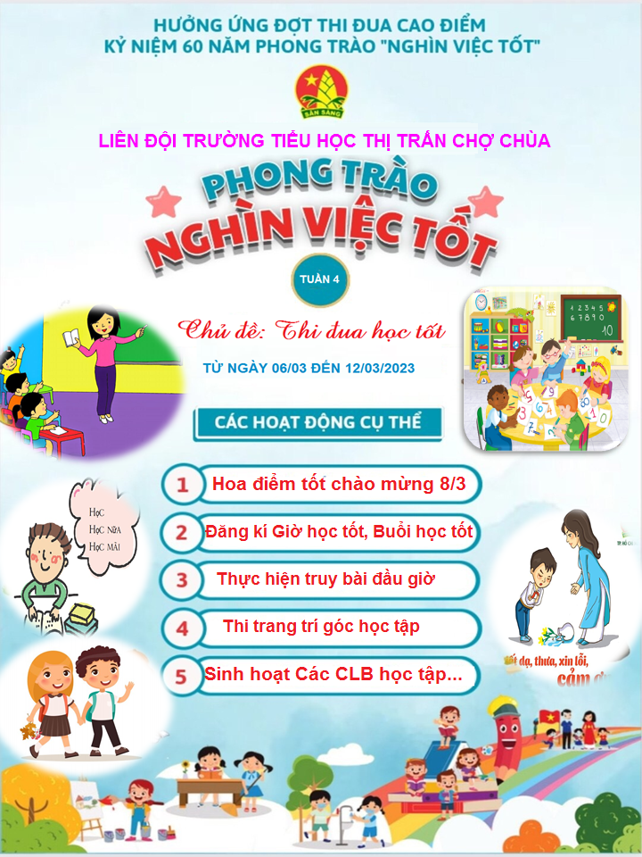 Kế hoạch Hoạt động tuần 4: Thi đua học tốt